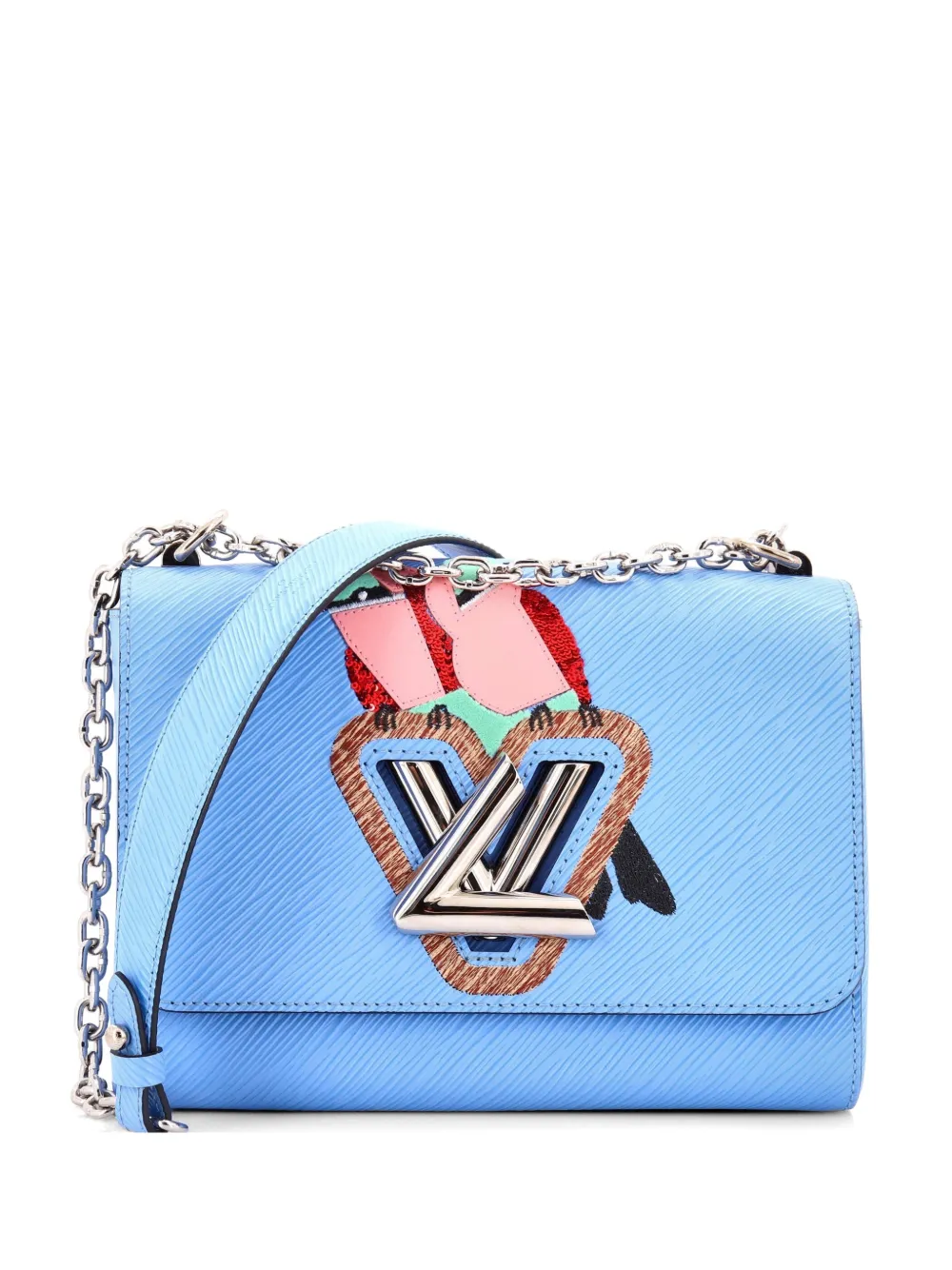 Louis Vuitton Pre-Owned Twist Handbag Bird Motif Epi Leather MM shoulder bag - Blau