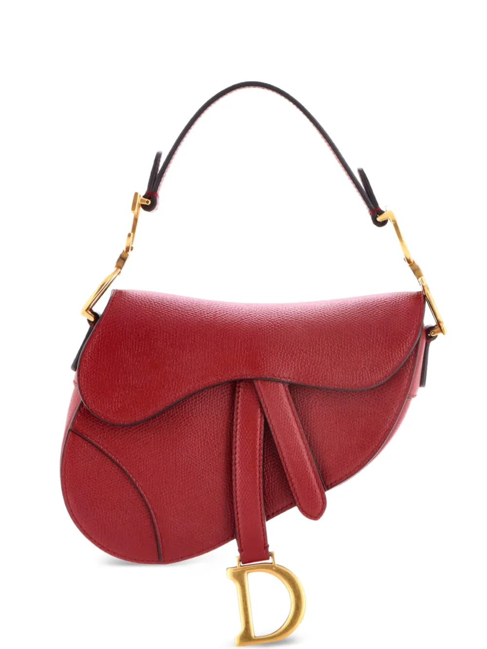 Christian Dior Pre-Owned Saddle Handbag Leather Mini shoulder bag - Rosso