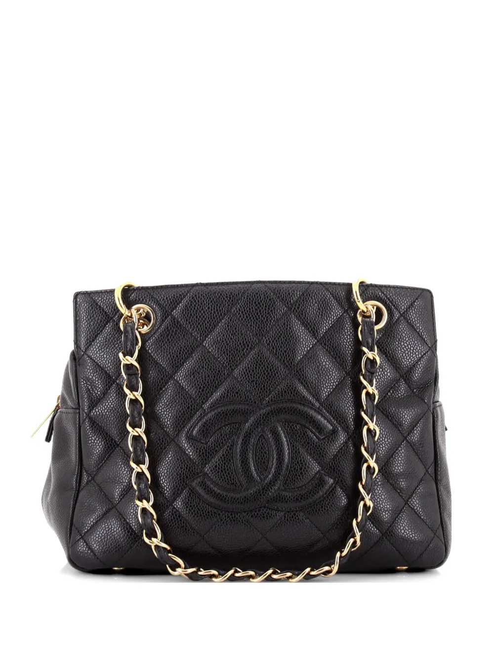 CHANEL Pre-Owned Petite Timeless Quilted Caviar tote bag - Nero