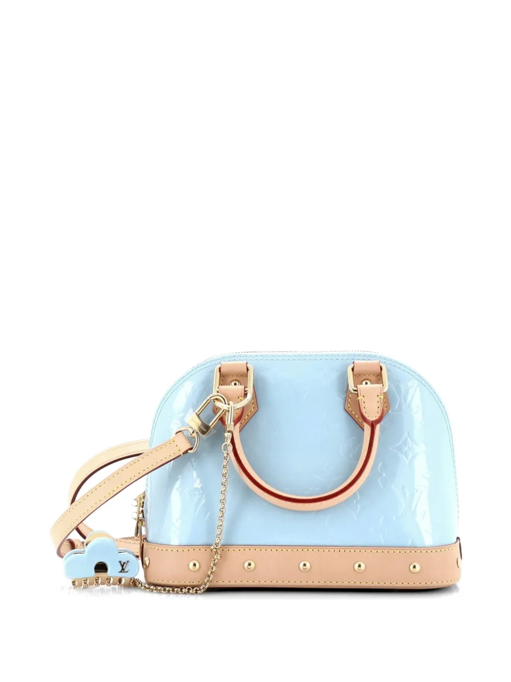 Alma Charm Chain Handbag Monogram Vernis Bb Satchel