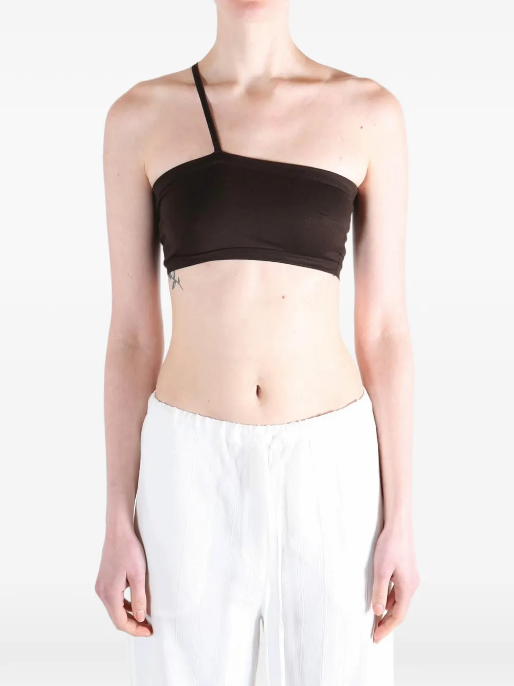  Baserange One-shoulder Top - Brown 
