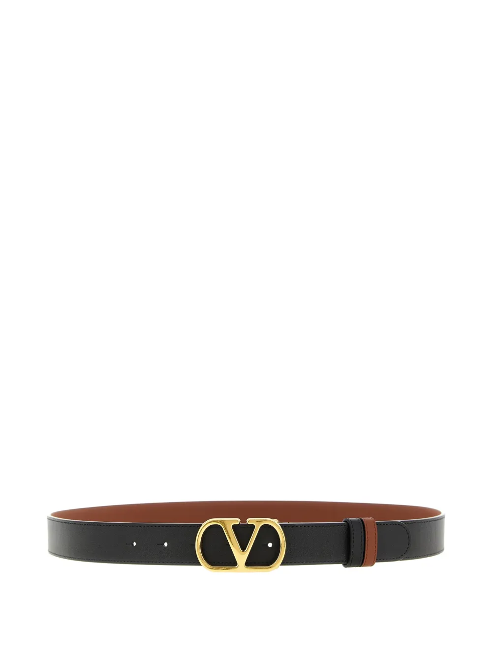 Valentino Garavani VLogo reversible leather belt - Nero