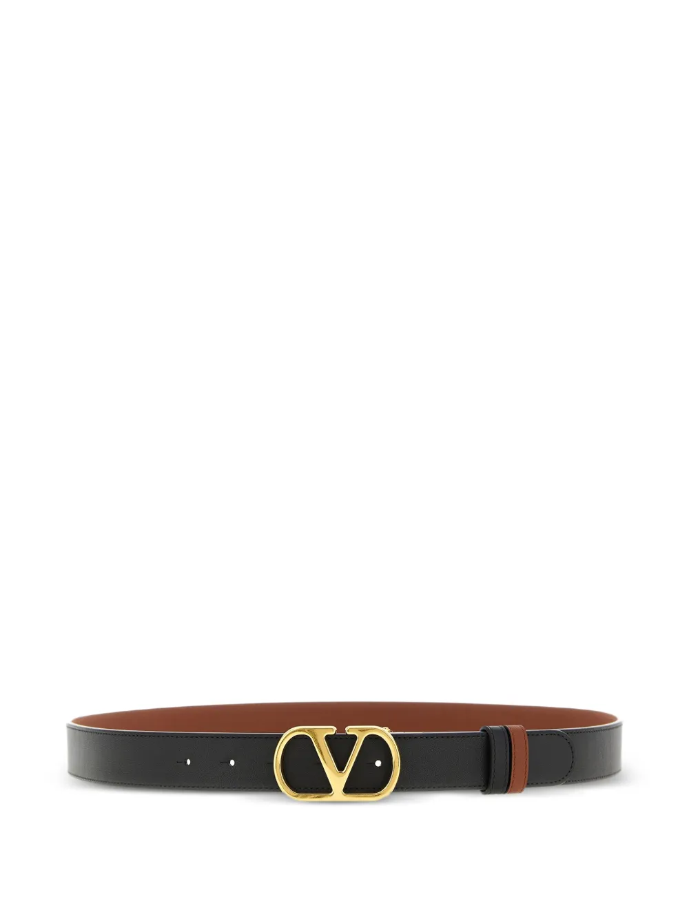 Valentino Garavani VLogo reversible leather belt - Nero