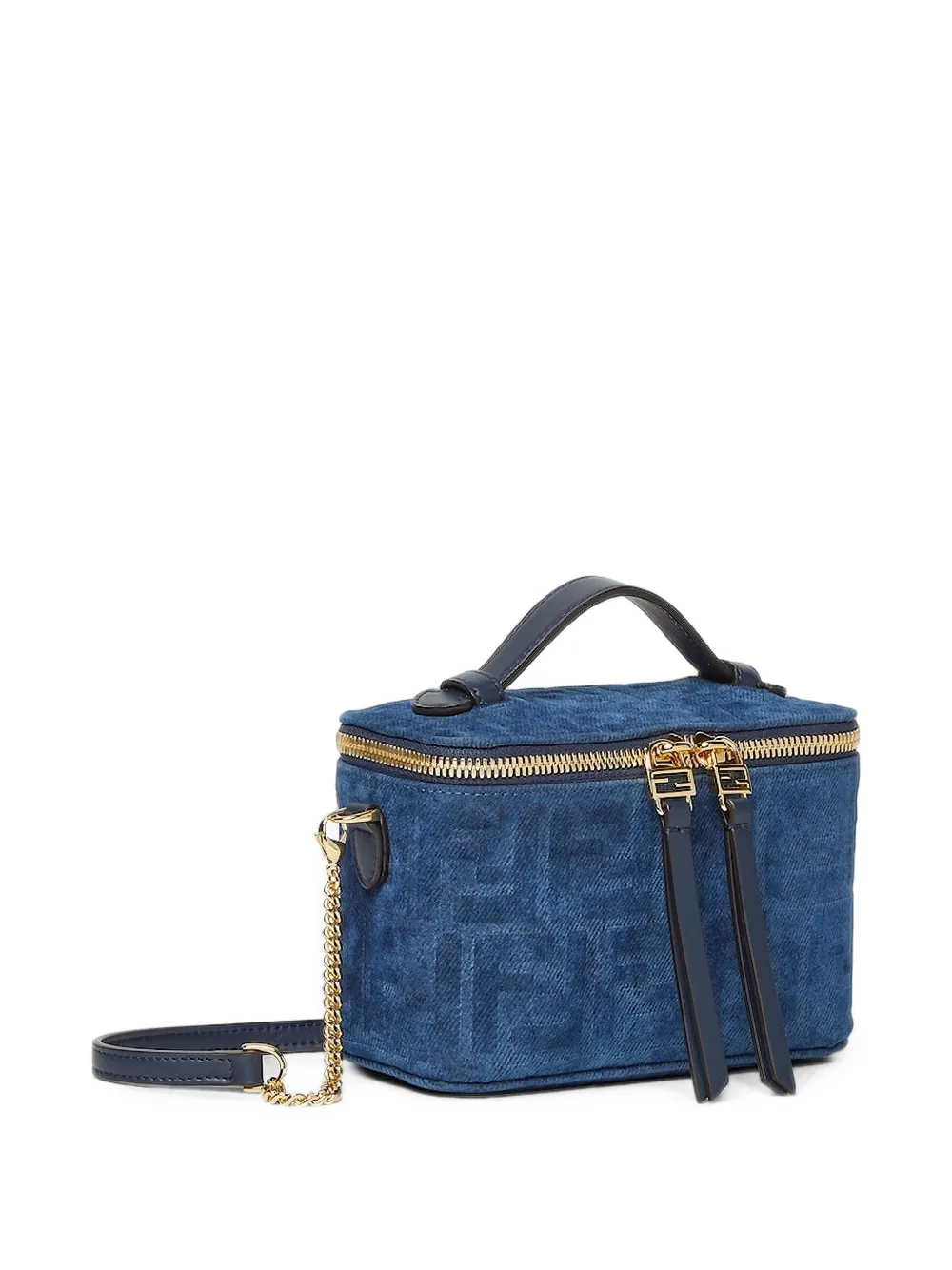 FENDI Bouclé kleine toilettas Blauw