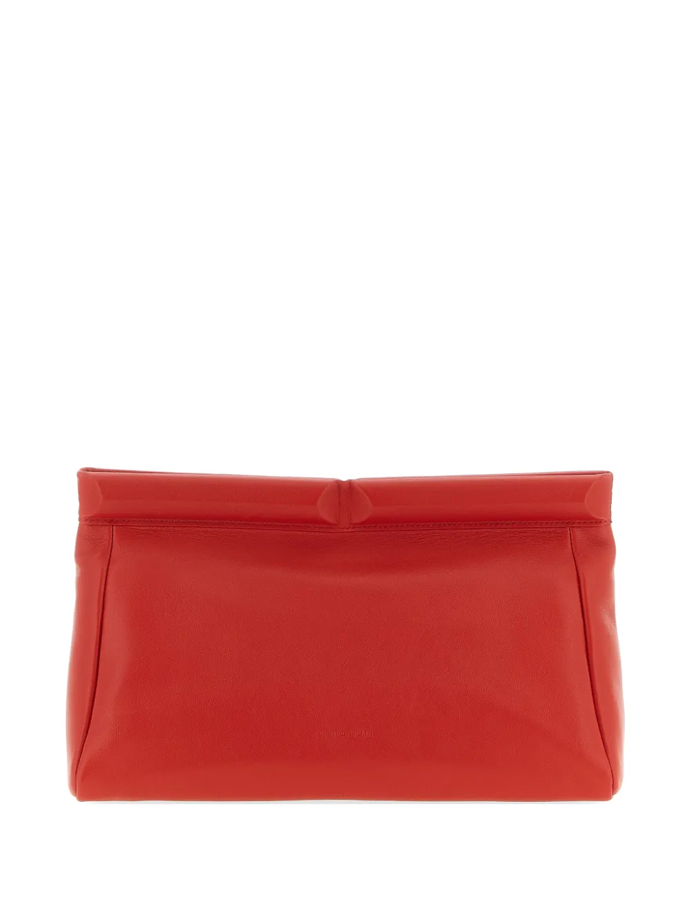 ARMARIUM Eloisa embossed-logo leather clutch - Rosso