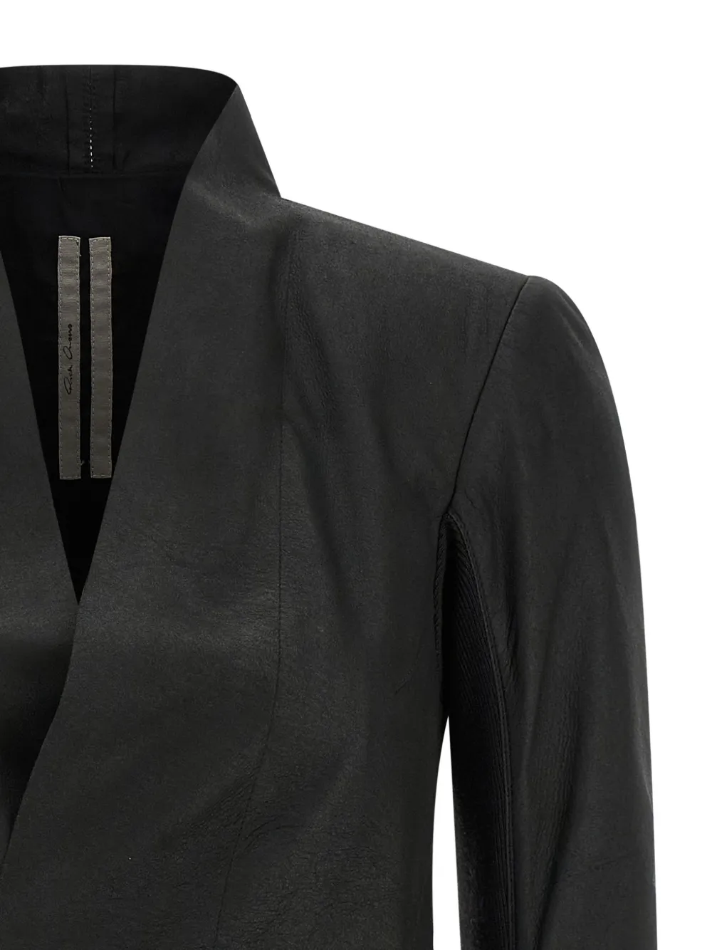 Rick Owens Hollywood leren jack met V-hals Zwart