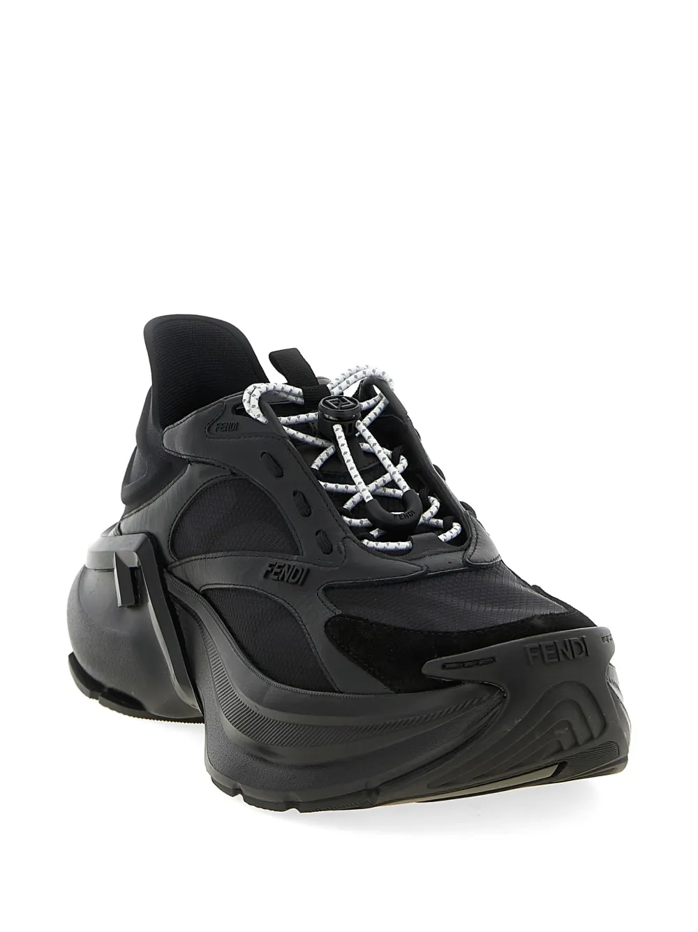 FENDI F-Light mesh sneakers Zwart