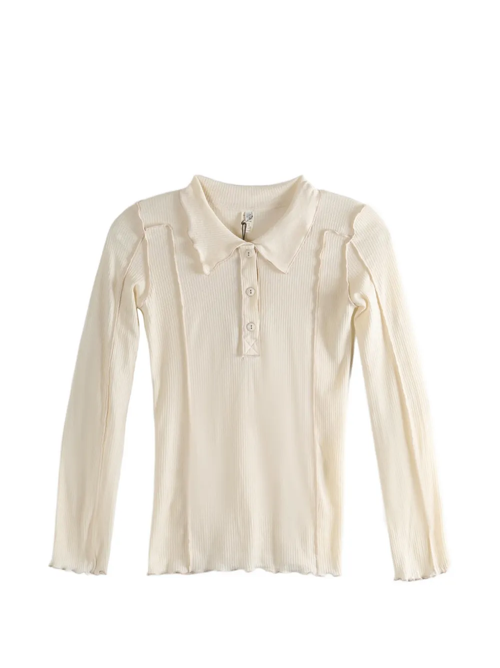 Baserange ruffled polo shirt - Toni neutri