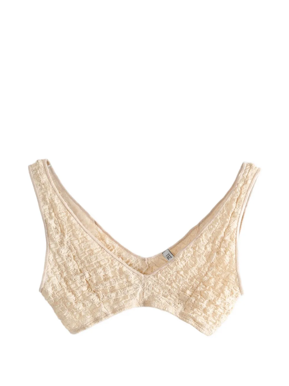 Baserange V-neck textured top - Toni neutri