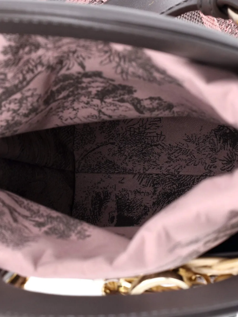 Lady Dior Bag Wicker And Oblique Canvas Mini Tote Bag