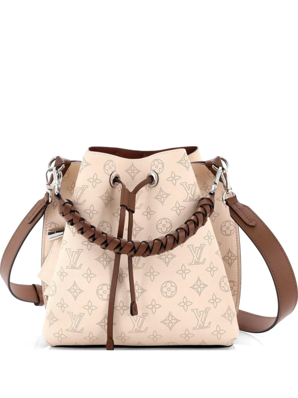 Louis Vuitton Pre-Owned Muria Mahina Leather bucket bag - Nude
