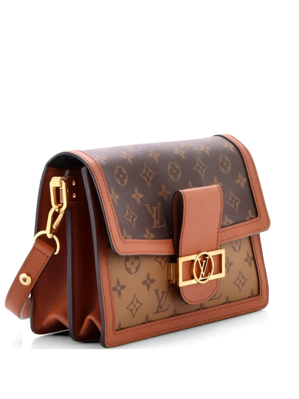 Louis Vuitton Pre-Owned Dauphine Reverse Monogram Canvas MM shoulder bag - Braun