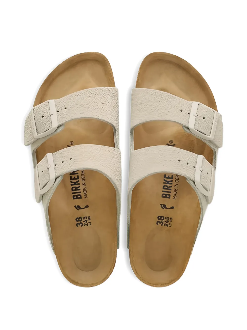 Birkenstock Arizona slippers met gespbandje Beige
