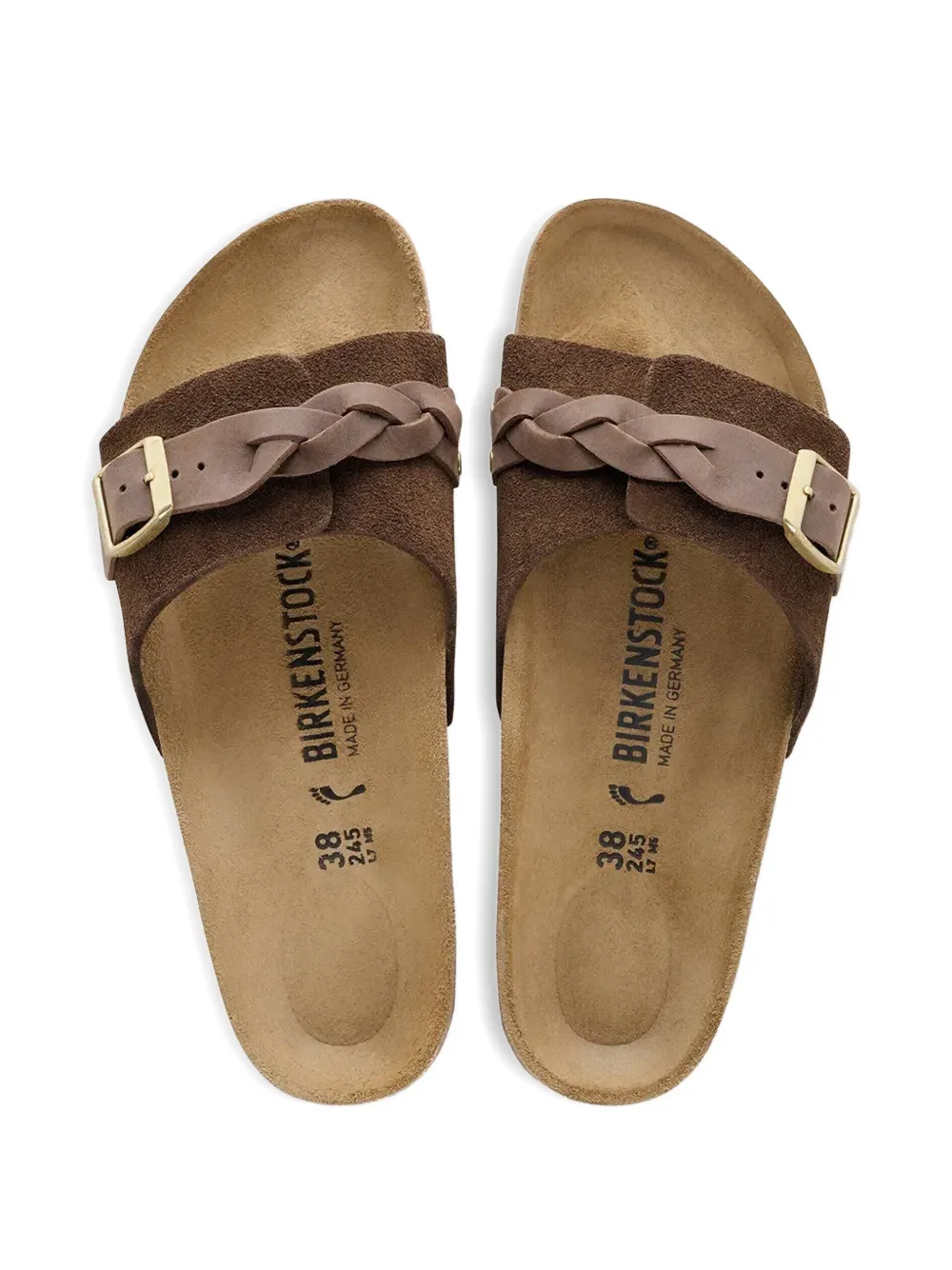 Birkenstock Oita gevlochten sandalen met gespsluiting Bruin
