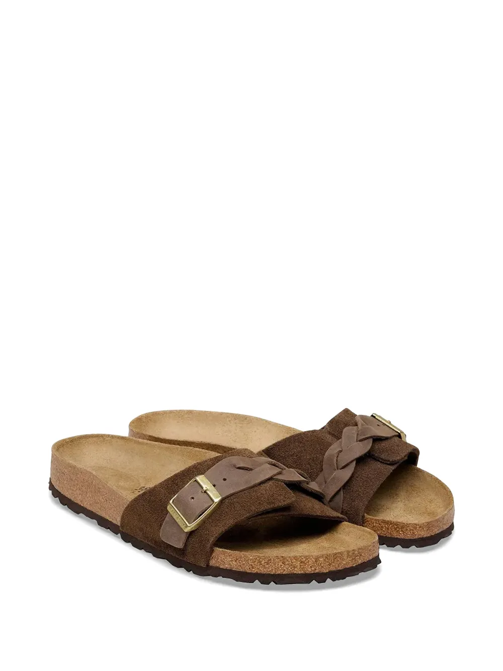 Birkenstock Oita gevlochten sandalen met gespsluiting Bruin