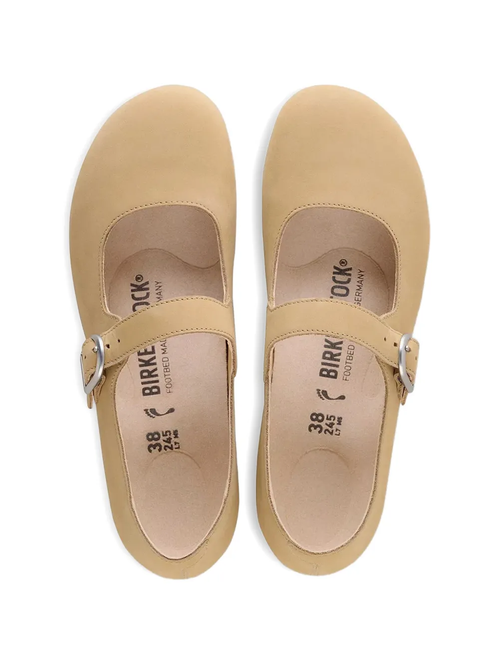 Birkenstock Santa Clarita buckle-strap ballet flats Beige