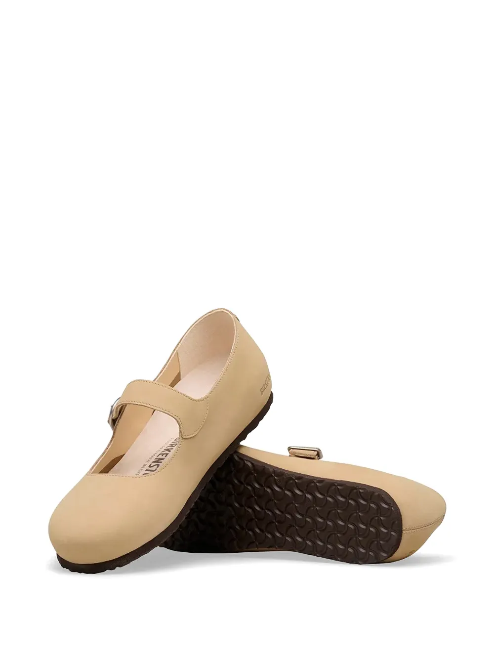 Birkenstock Santa Clarita buckle-strap ballet flats Beige