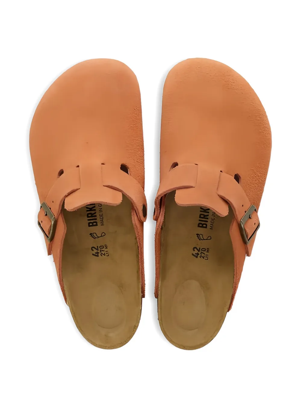 Birkenstock Boston suède slippers Oranje