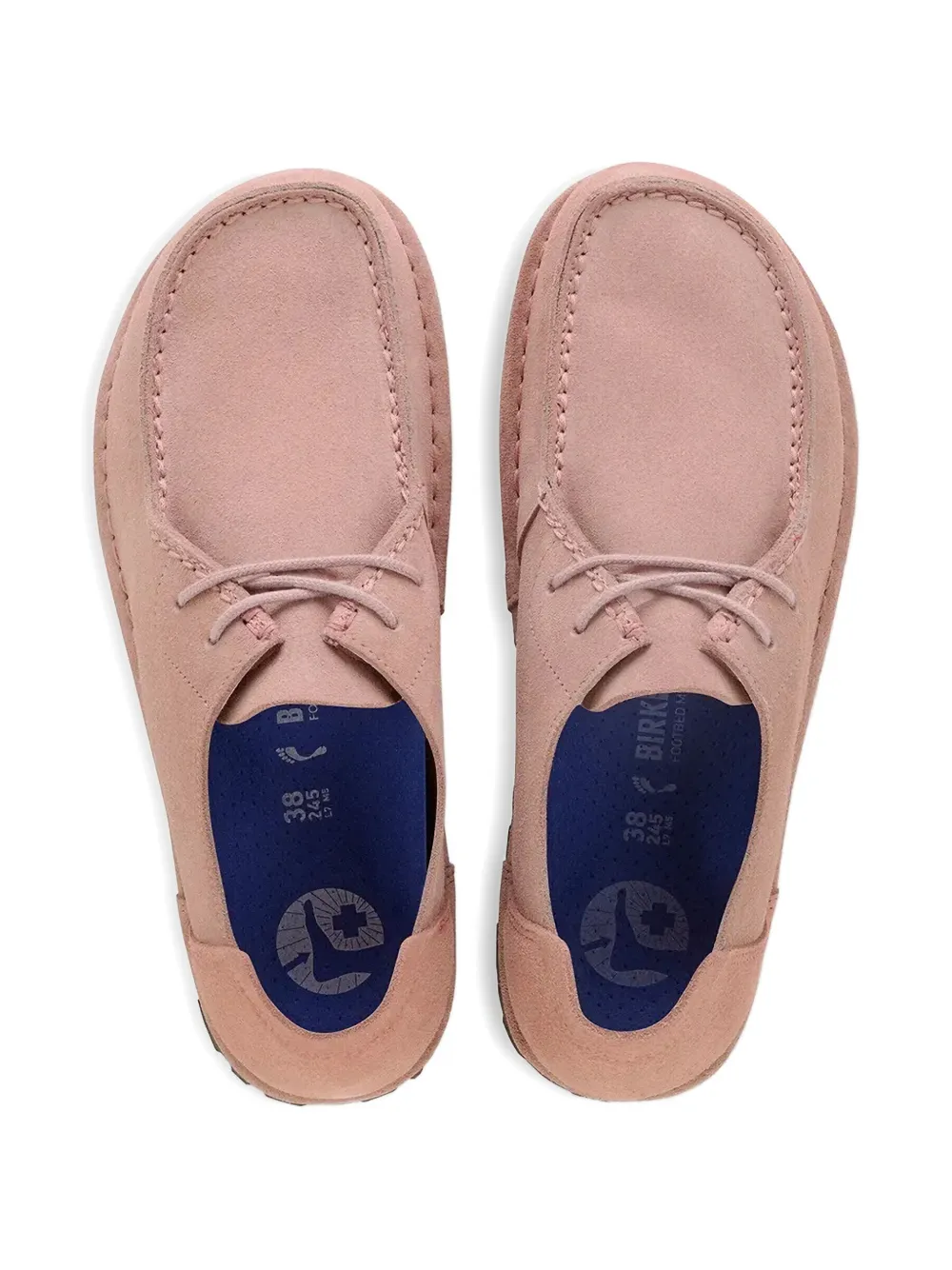 Birkenstock Utti suede lace-up shoes Roze