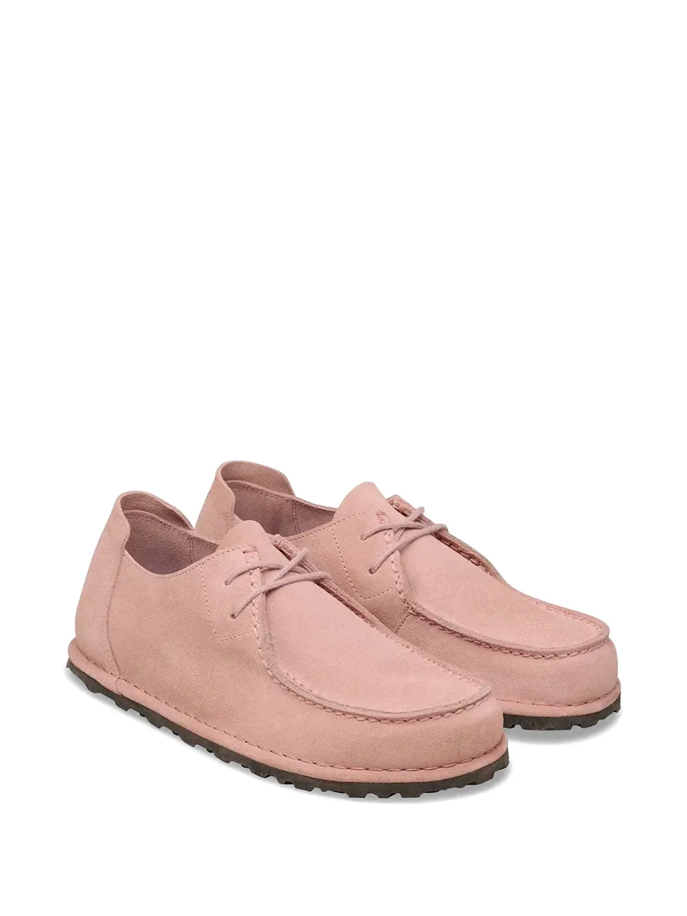 Birkenstock Utti suede lace-up shoes Roze
