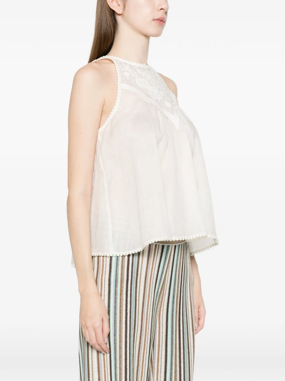 TWINSET Blouse met ronde hals Beige