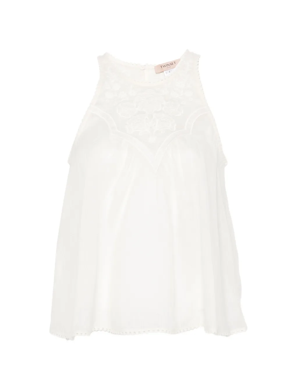 TWINSET sleeveless round-neck blouse - Toni neutri