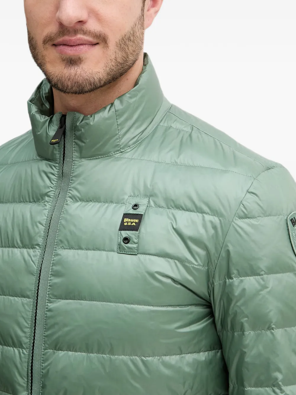 Blauer Austin zip-up padded jacket Groen