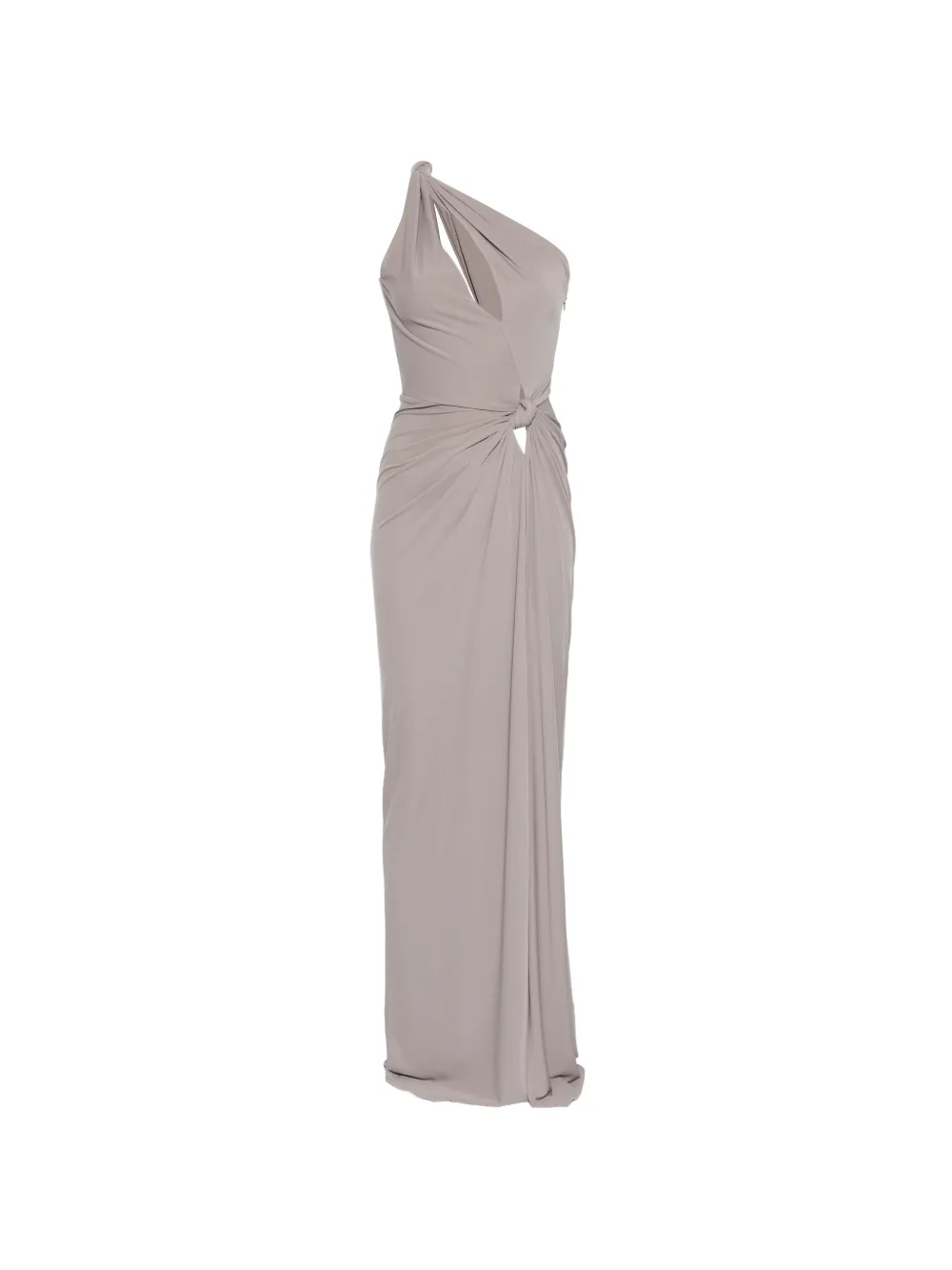 gathered V-neck maxi dress