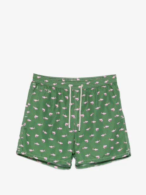 MC2 Saint Barth shorts de playa con Shark on Shark estampado
