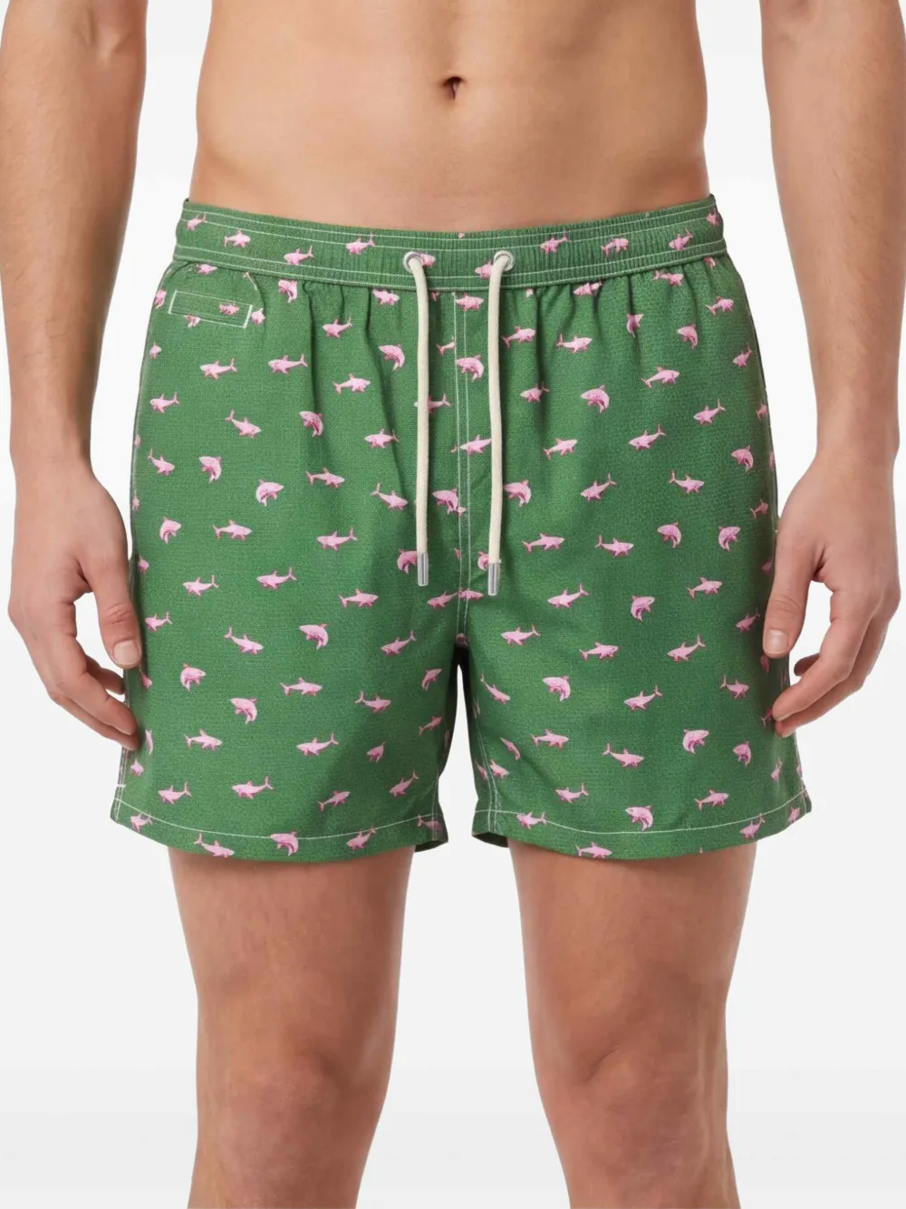 MC2 Saint Barth Shark on Shark zwembroek met print Groen