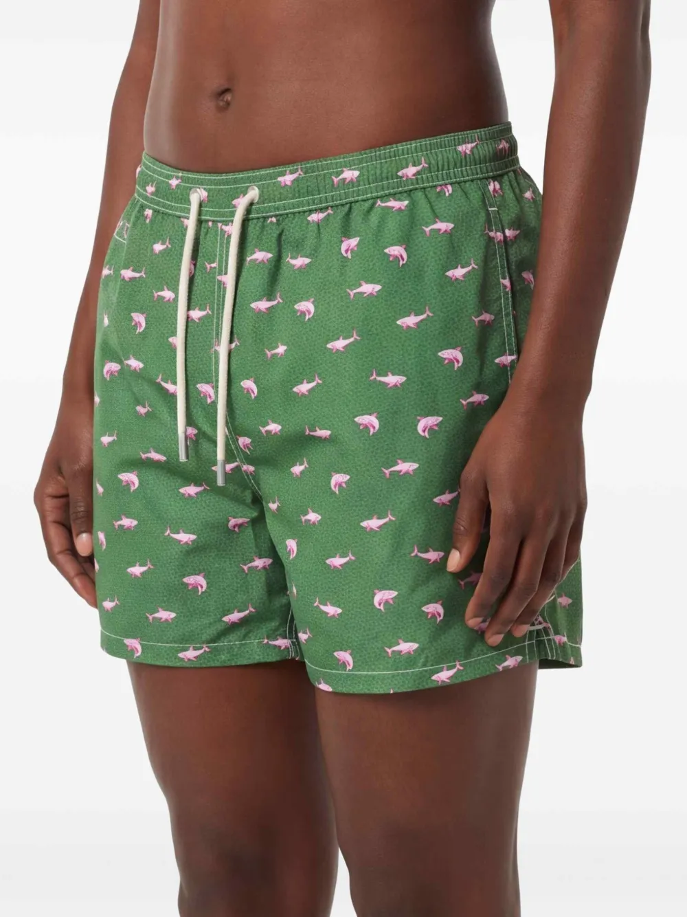 MC2 Saint Barth Shark on Shark zwembroek met print Groen