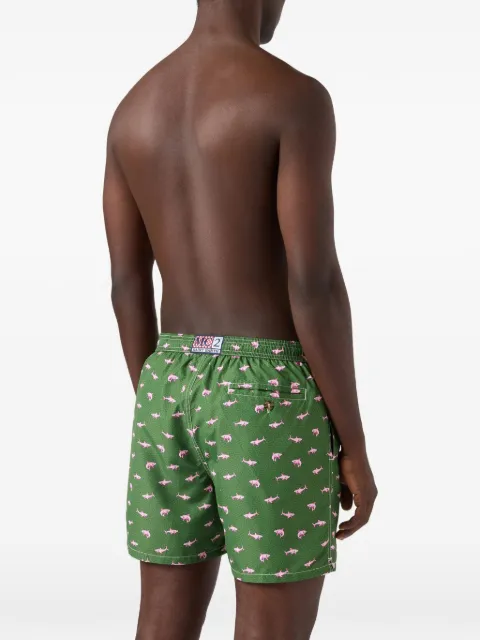 MC2 Saint Barth Lighting Micro swim shorts with sharks print