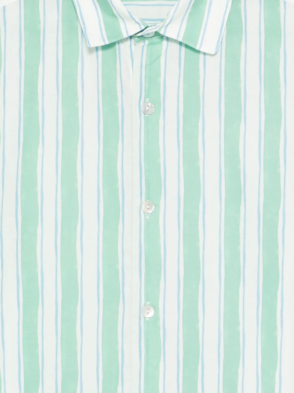  Mc2 Saint Barth Stripe-pattern Shirt - Green 