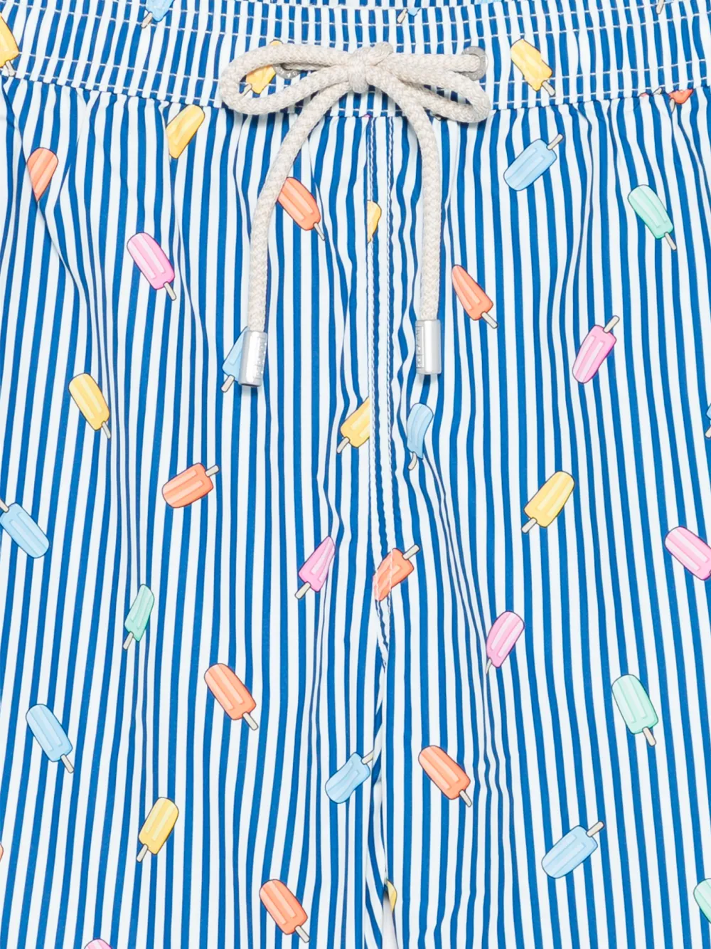  Mc2 Saint Barth Striped Pattern Swim Shorts - Blue 