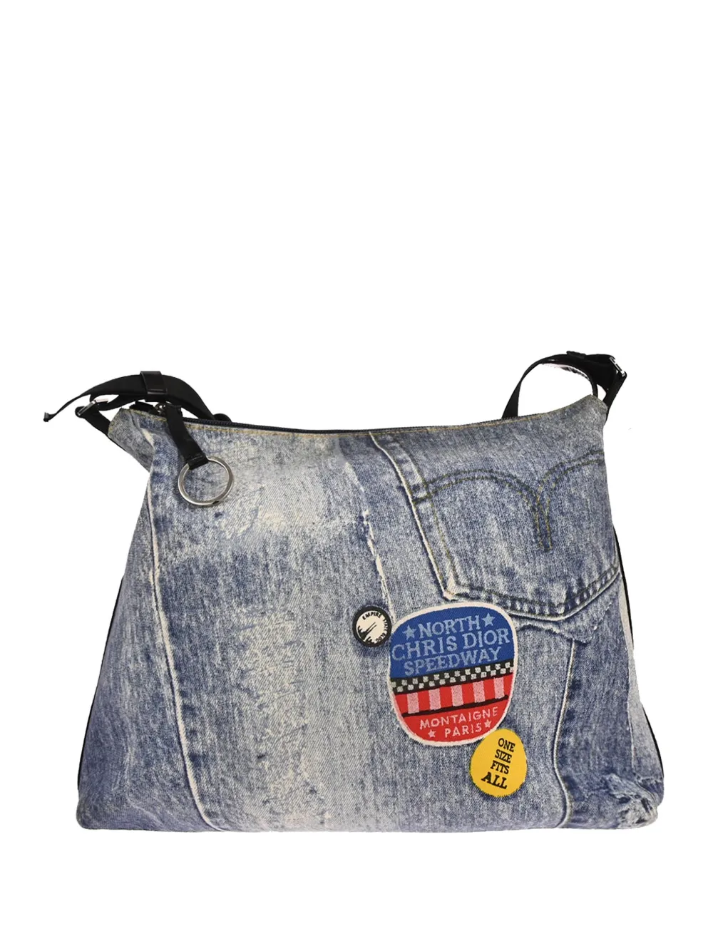 Christian Dior Pre-Owned Borsa a spalla con stampa denim 2001 - Blu