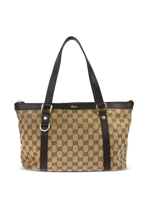 Gucci Pre-Owned bolsa de mano de piel y monograma GG 1990-2000