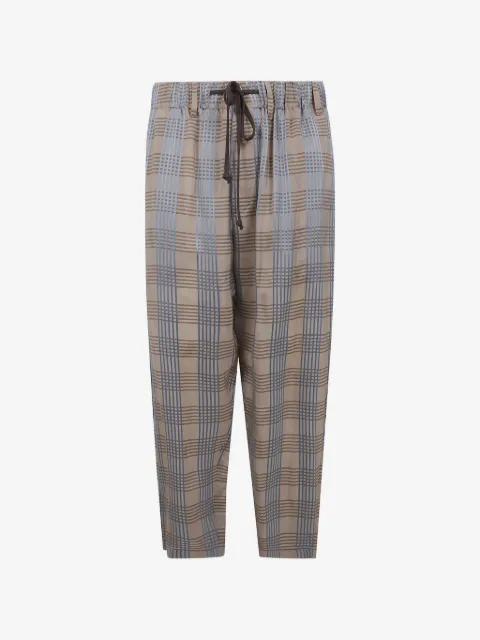 Uma Wang plaid drawstring trousers