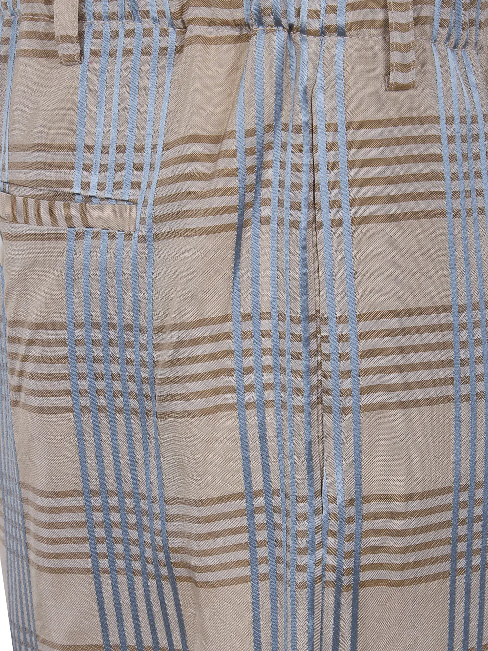  Uma Wang Pantalones A Cuadros Con Cordones - Neutro 