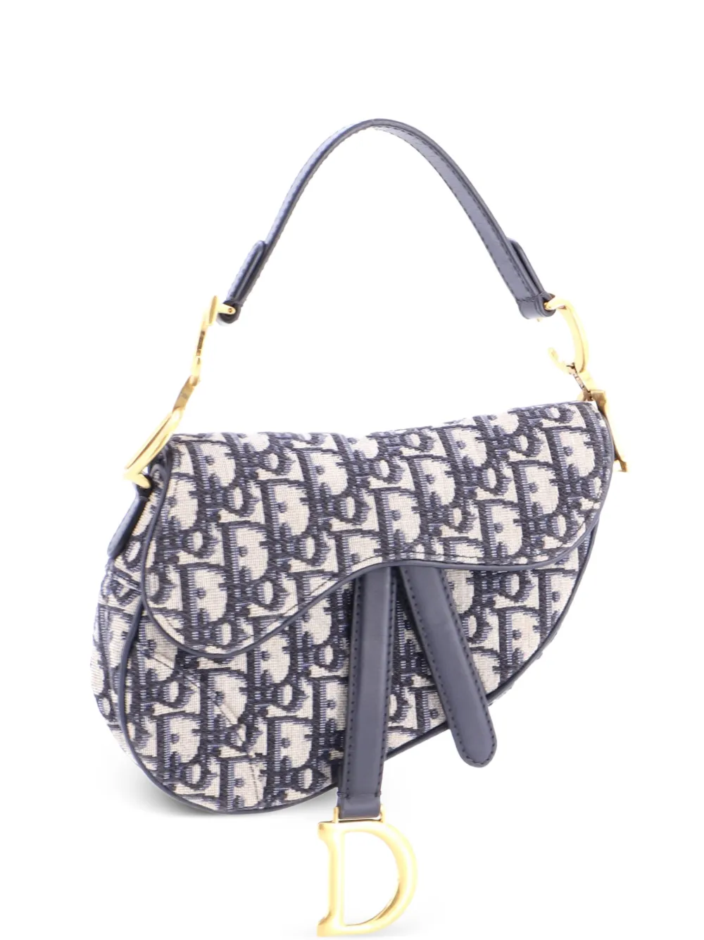 Christian Dior Pre-Owned Saddle Handbag Oblique Canvas Mini shoulder bag - Blu