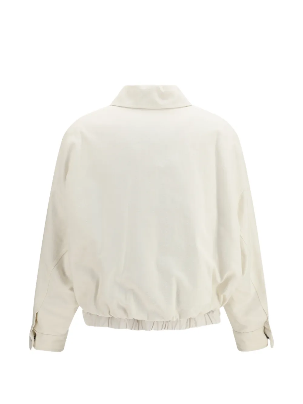 Brunello Cucinelli Zipped Cotton Jacket In Neutral