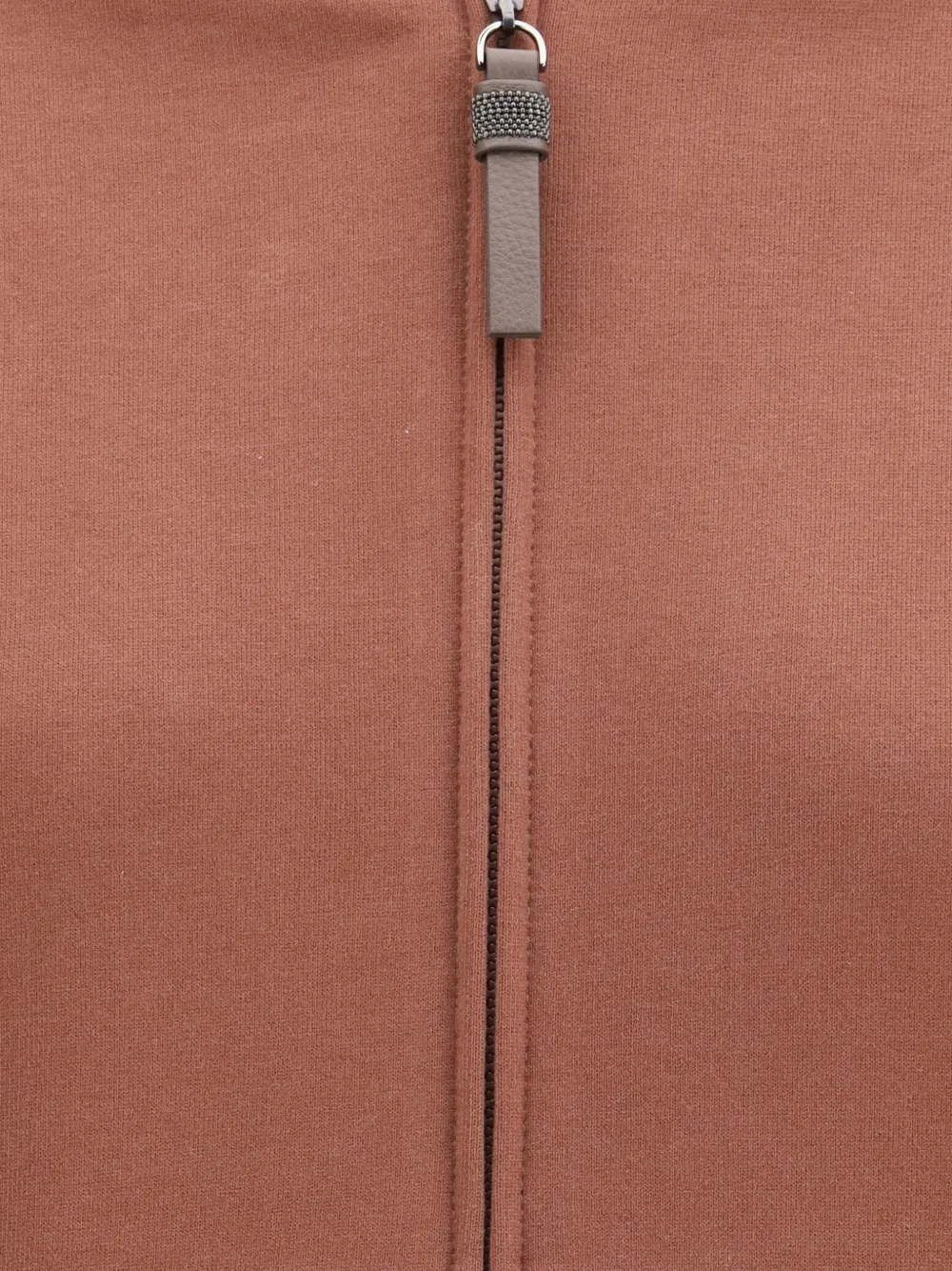  Brunello Cucinelli Zipped Hoodie - Brown 