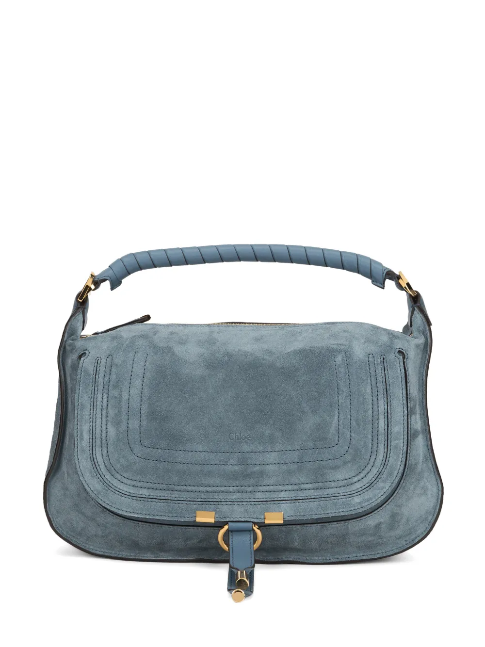 Chloé small Marcie leather shoulder bag - Blu