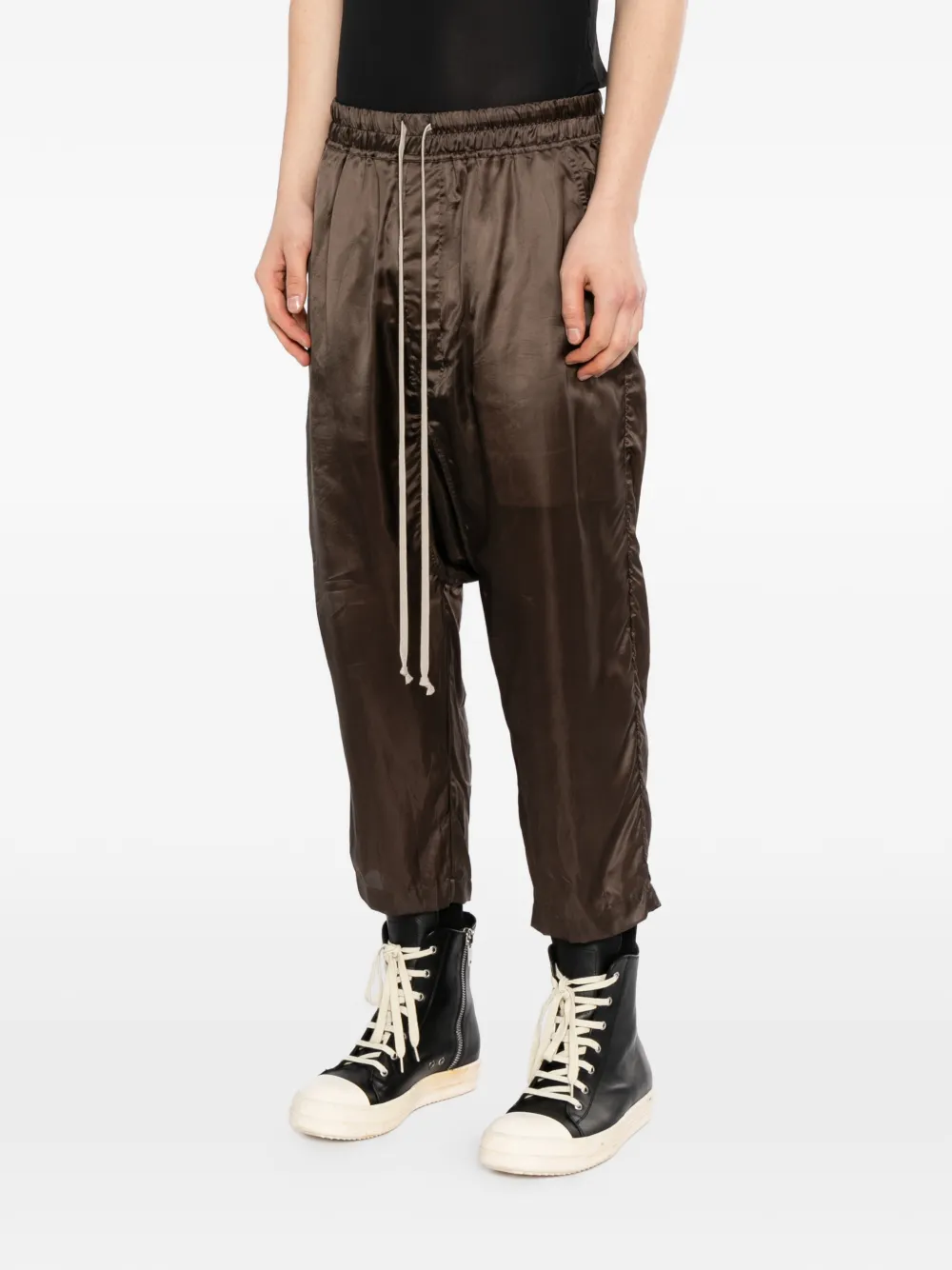  Rick Owens Drawstring Trousers - Brown 