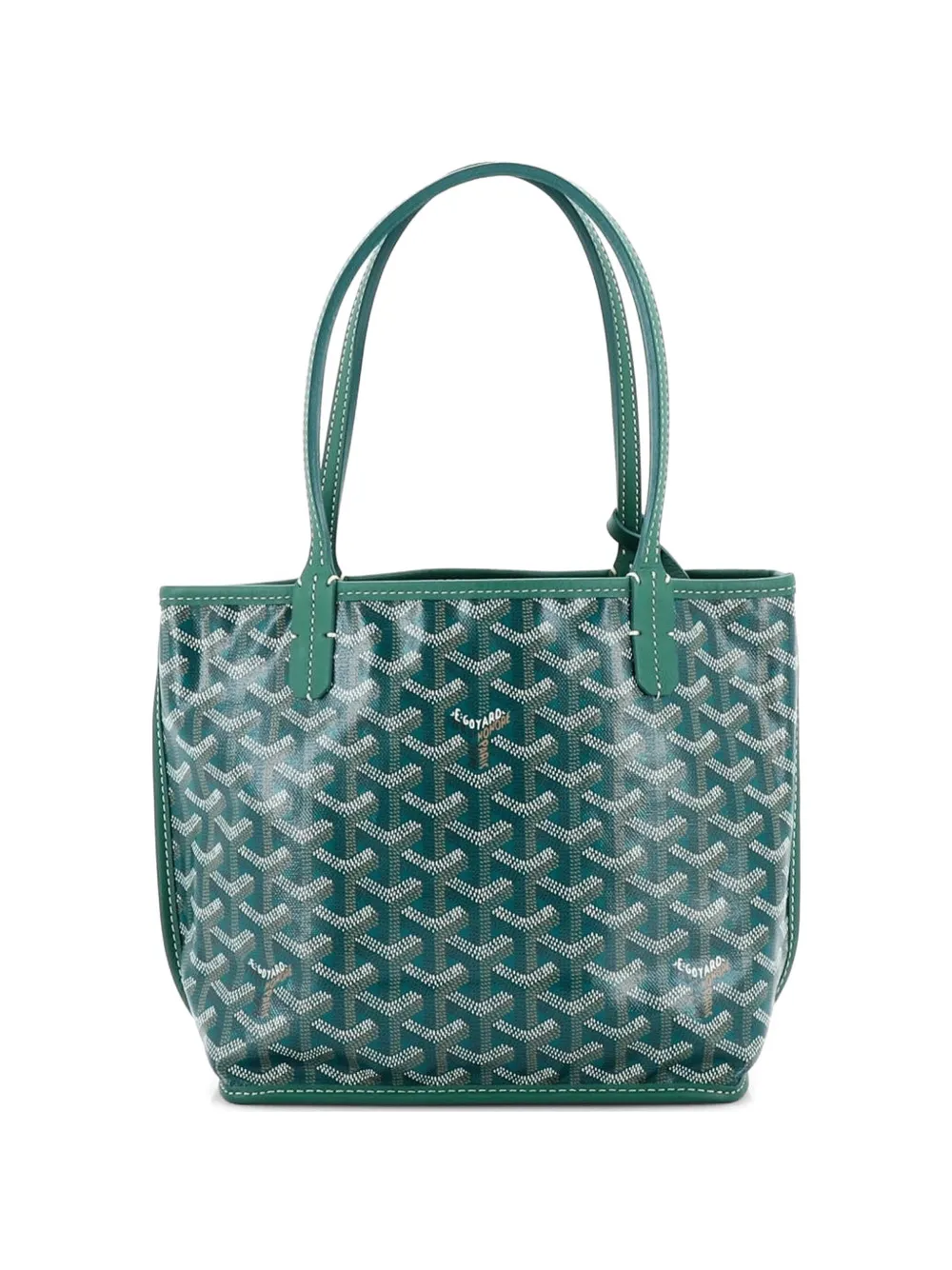 Goyard Pre-Owned Anjou Reversible Tote Coated Canvas Mini satchel - Verde