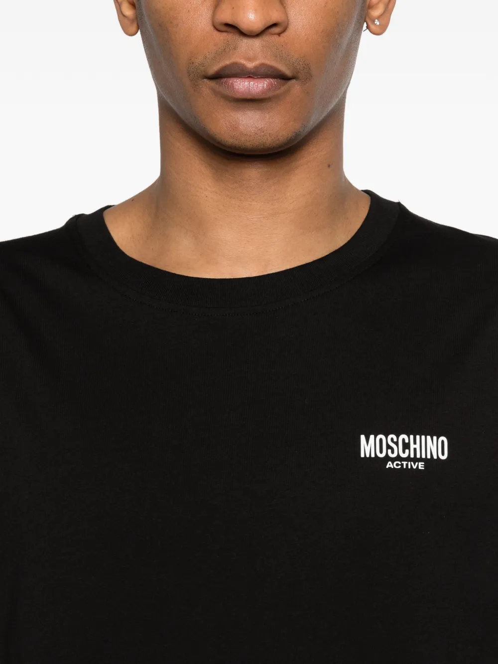 Moschino T-shirt met logo Zwart