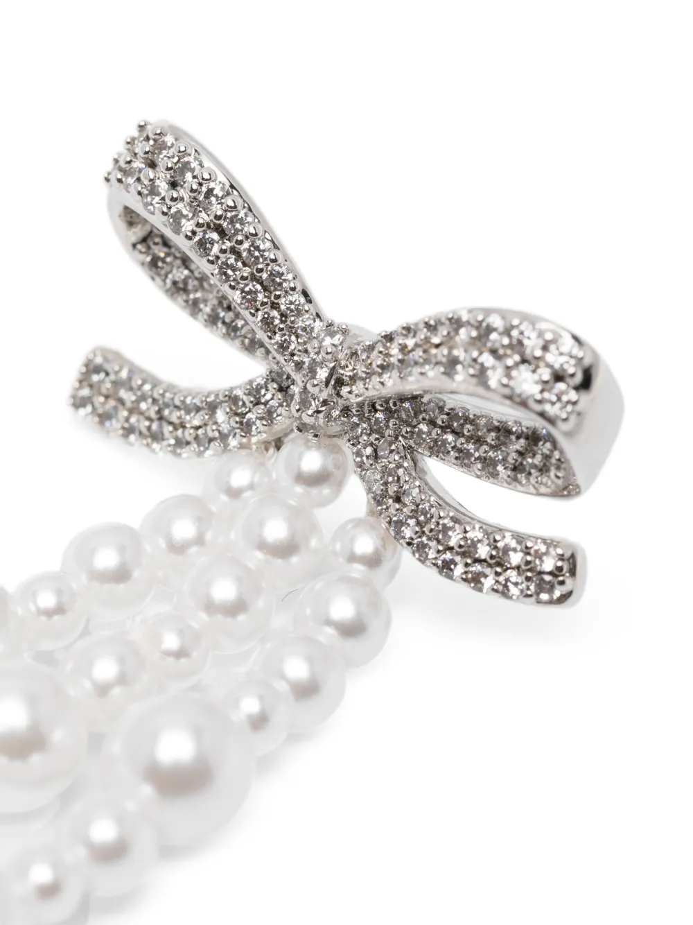  Self-portrait Bow-embellishment Earrings - Silver 
