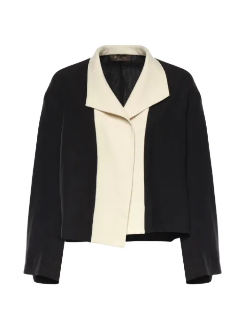 Loro Piana contrast-panel notched-lapel jacket