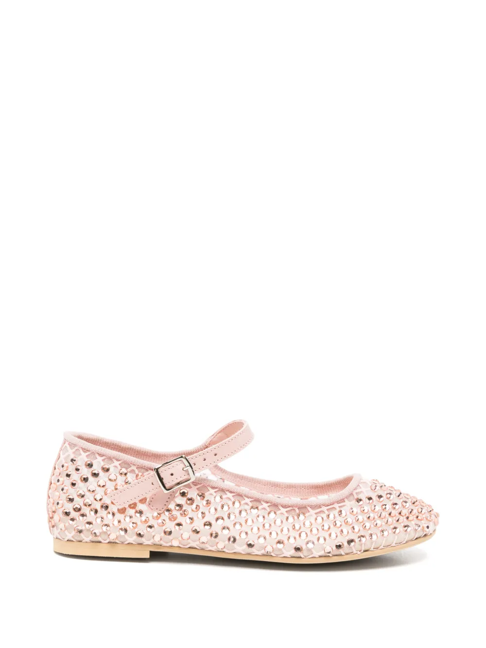 Florens rhinestone-embellished buckle ballet flats - Rosa