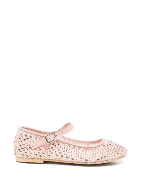 Florens rhinestone-embellished buckle ballet flats