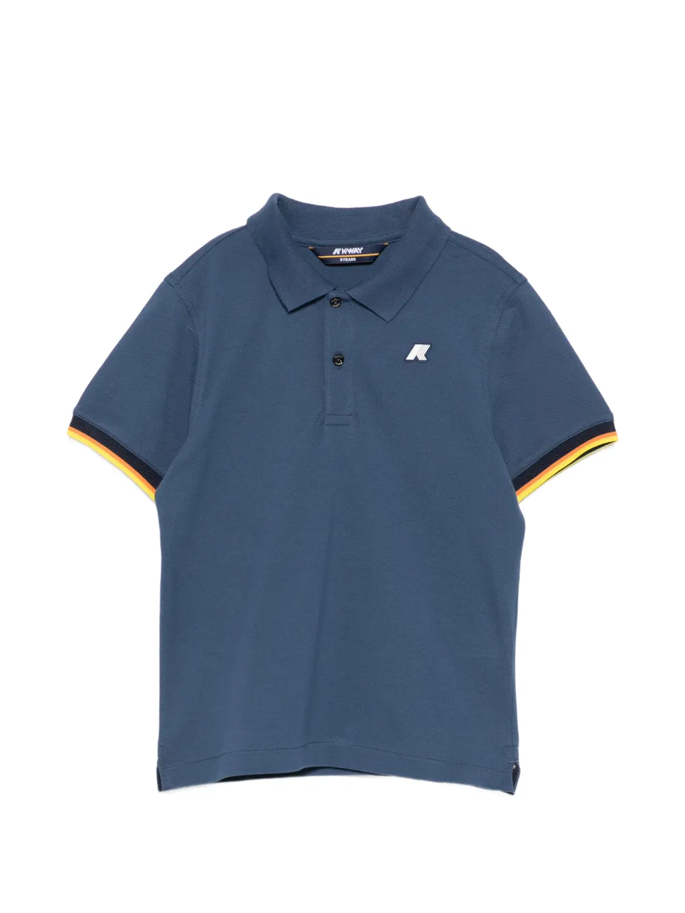 K-Way Vincent striped-trim polo shirt - Blu